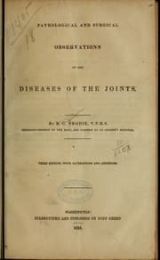 Tapa de Pathological and surgical observations on the diseases of the joints