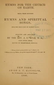 Tapa de Hymns for the church on earth