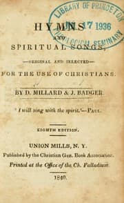 Tapa de Hymns and spiritual songs, original and selected