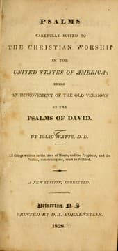 Tapa de Psalms, carefully suited to the Christian worship in the United States of America