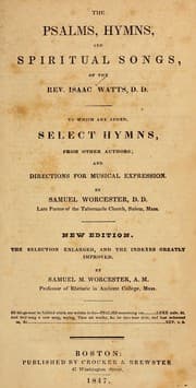 Tapa de The psalms, hymns, and spiritual songs of the Rev. Isaac Watts, D.D.