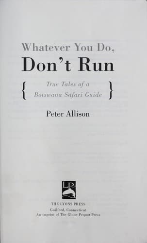 Tapa de Whatever you do, don't run
