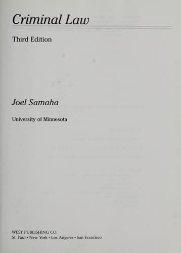 Tapa de Criminal law