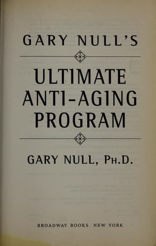 Tapa de Gary Null's ultimate anti-aging program