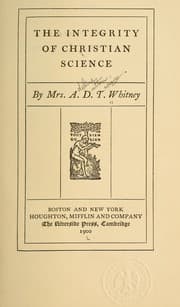 Tapa de The integrity of Christian science