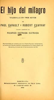 Tapa de El hijo de milagro