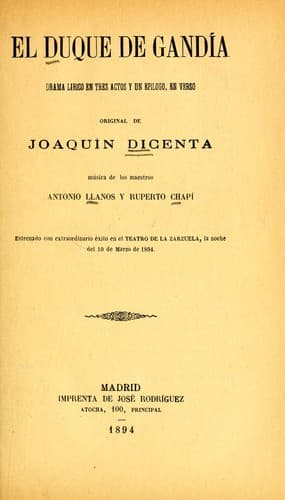 Tapa de El duque de Gandía