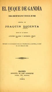 Tapa de El duque de Gandía