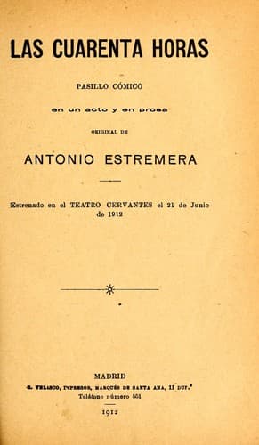Tapa de Las cuarenta horas