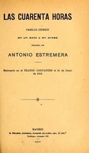 Tapa de Las cuarenta horas