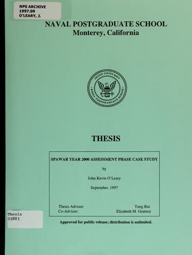 Tapa de SPAWAR year 2000 assessment phase case study