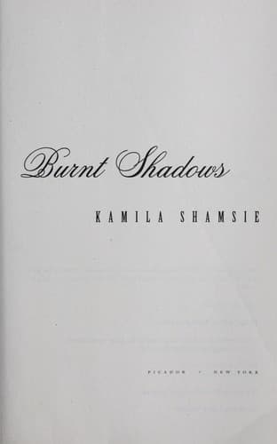 Tapa de Burnt shadows