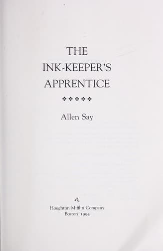Tapa de The ink-keeper's apprentice