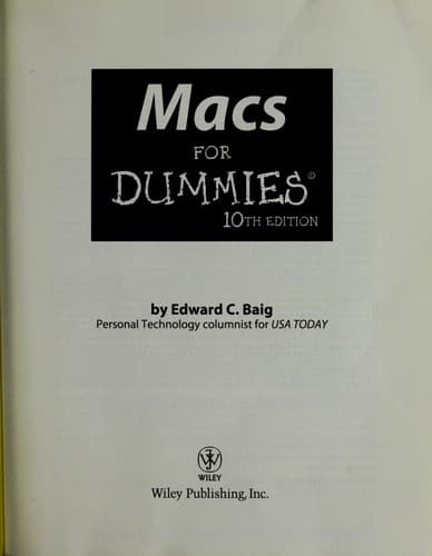 Tapa de Macs for dummies