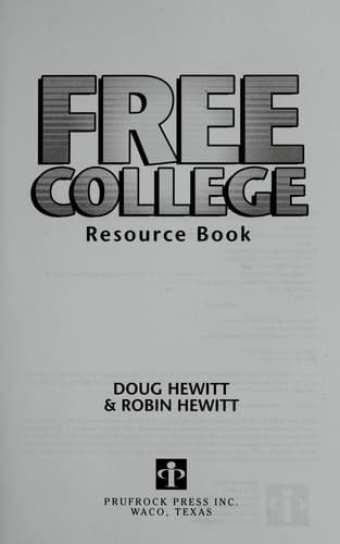 Tapa de Free college resource book