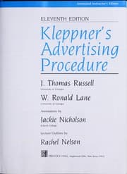 Tapa de Kuppner's Advertising Proceedings