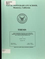 Tapa de The government purchase card under the Federal Acquisition Streamlining Act (FASA) of 1994