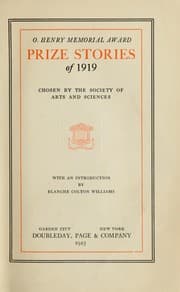 Tapa de Prize stories [of] 1919