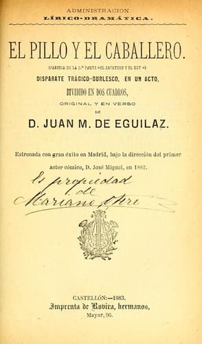 Tapa de El pillo y el caballero