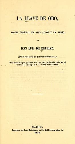 Tapa de La llave de oro