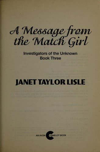 Tapa de A message from the match girl