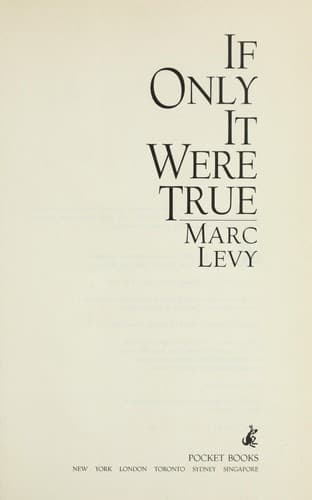 Tapa de If only it were true