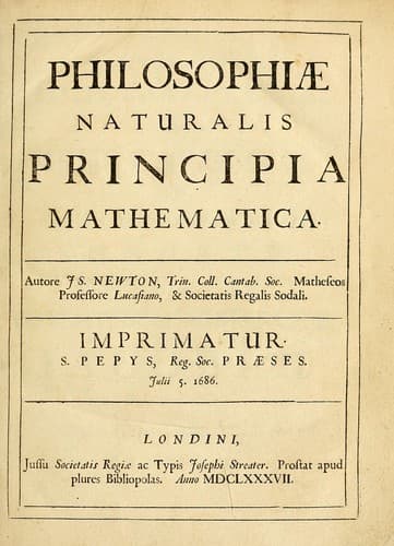 Tapa de Philosophiae naturalis principia mathematica