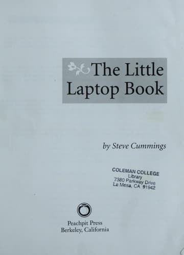 Tapa de The little laptop book