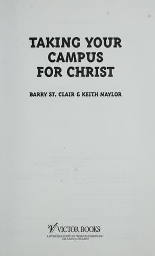 Tapa de Taking your campus for Christ