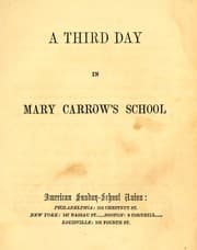 Tapa de A Third day in Mary Carrow's school