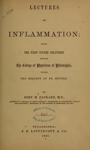 Tapa de Lectures on inflammation ..