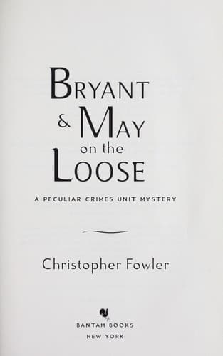 Tapa de Bryant & May on the loose
