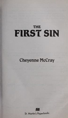 Tapa de The First Sin