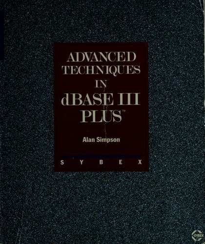 Tapa de Advanced techniques in dBase III plus