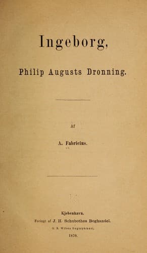Tapa de Ingeborg, Philip Augusts dronning