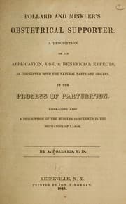 Tapa de Pollard and Minkler's obstetrical supporter