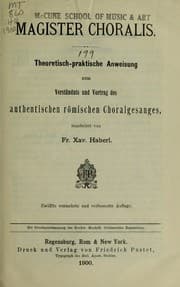 Tapa de Magister Choralis
