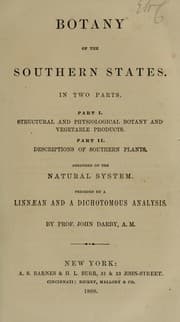 Tapa de Botany of the Southern States