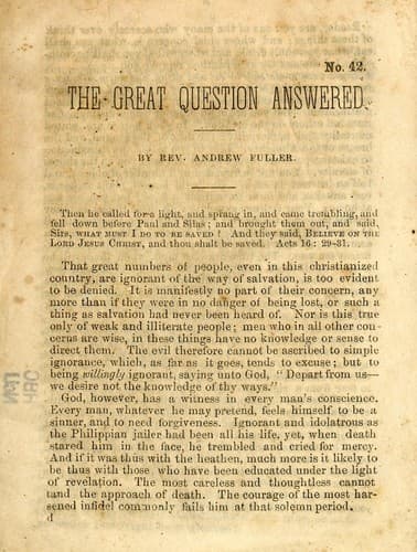 Tapa de The great question answered