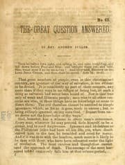 Tapa de The great question answered