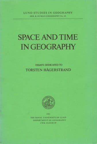 Tapa de Space and time in geography