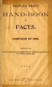 Tapa de People's Party hand-book of facts