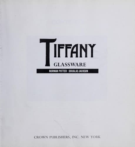 Tapa de Tiffany glassware