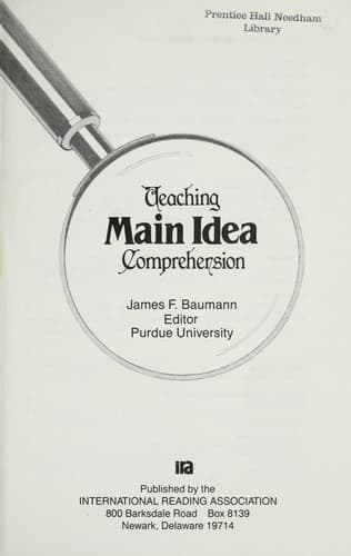 Tapa de Teaching main idea comprehension