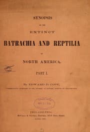 Tapa de Synopsis of the extinct Batrachia, Reptilia and Aves of North America