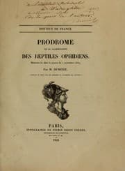 Tapa de Prodrome de la classification des reptiles ophidiens