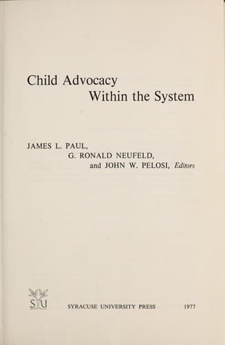 Tapa de Child advocacy within the system