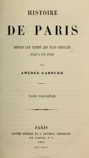Tapa de Histoire de Paris, depuis les temps les plus reculés jusqu'à nos jours