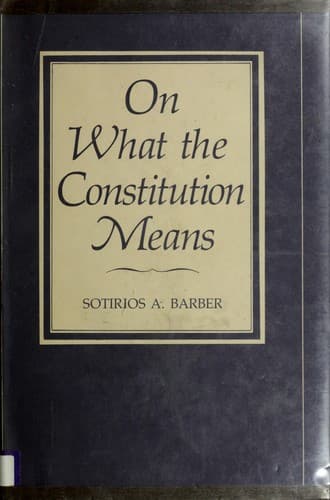 Tapa de On what the Constitution means