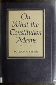 Tapa de On what the Constitution means